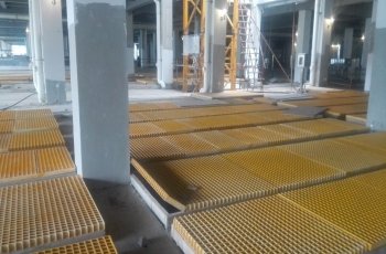 深圳南山污水处理厂玻璃钢生化池盖板安装工程